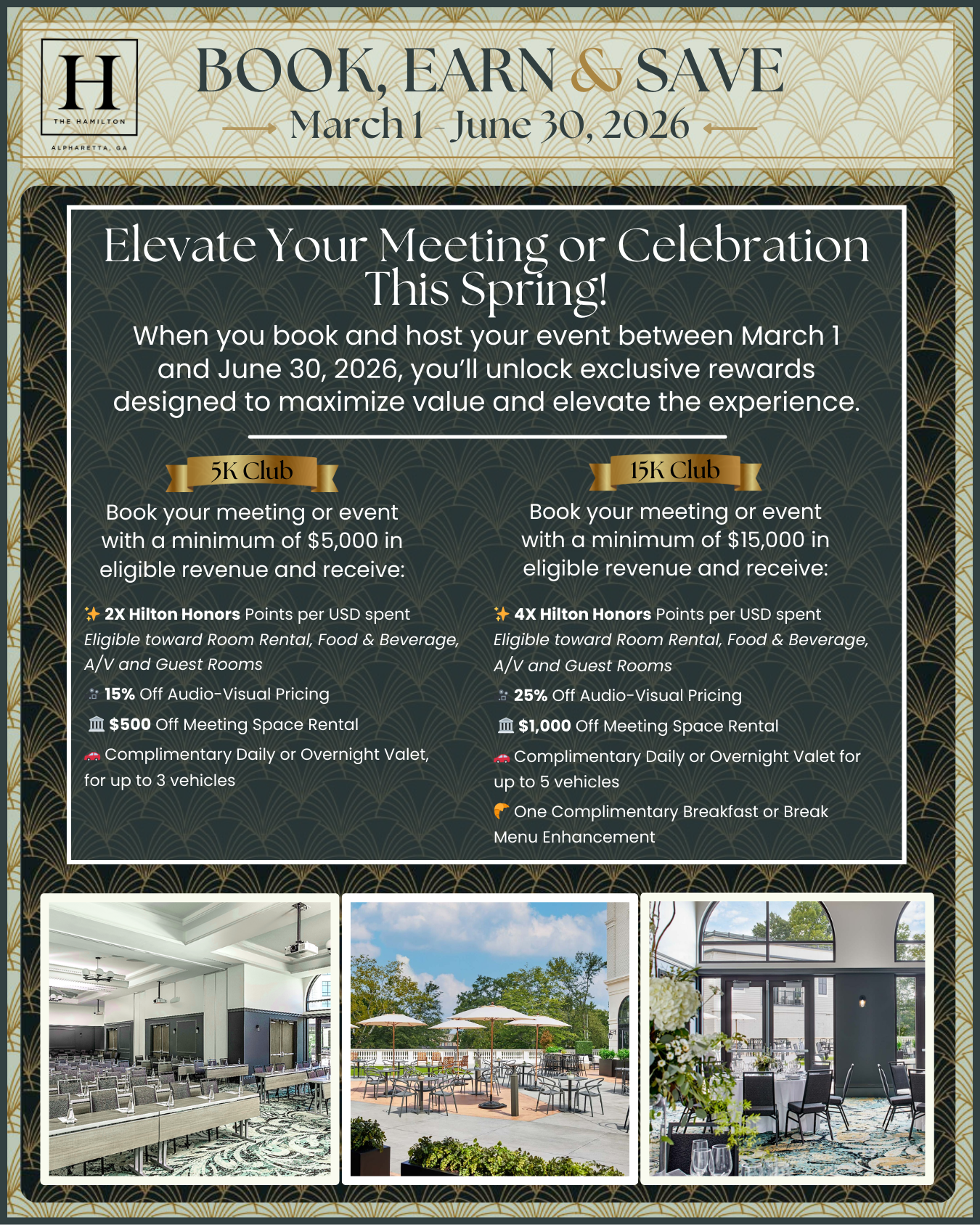 a flyer with text and images of a restaurant